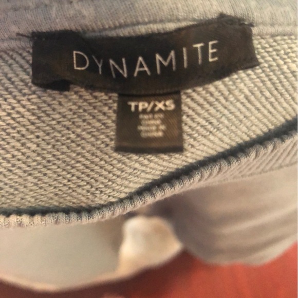 Dynamite Sage Green Cropped Sweatshirt size XS - Picture 9 of 10